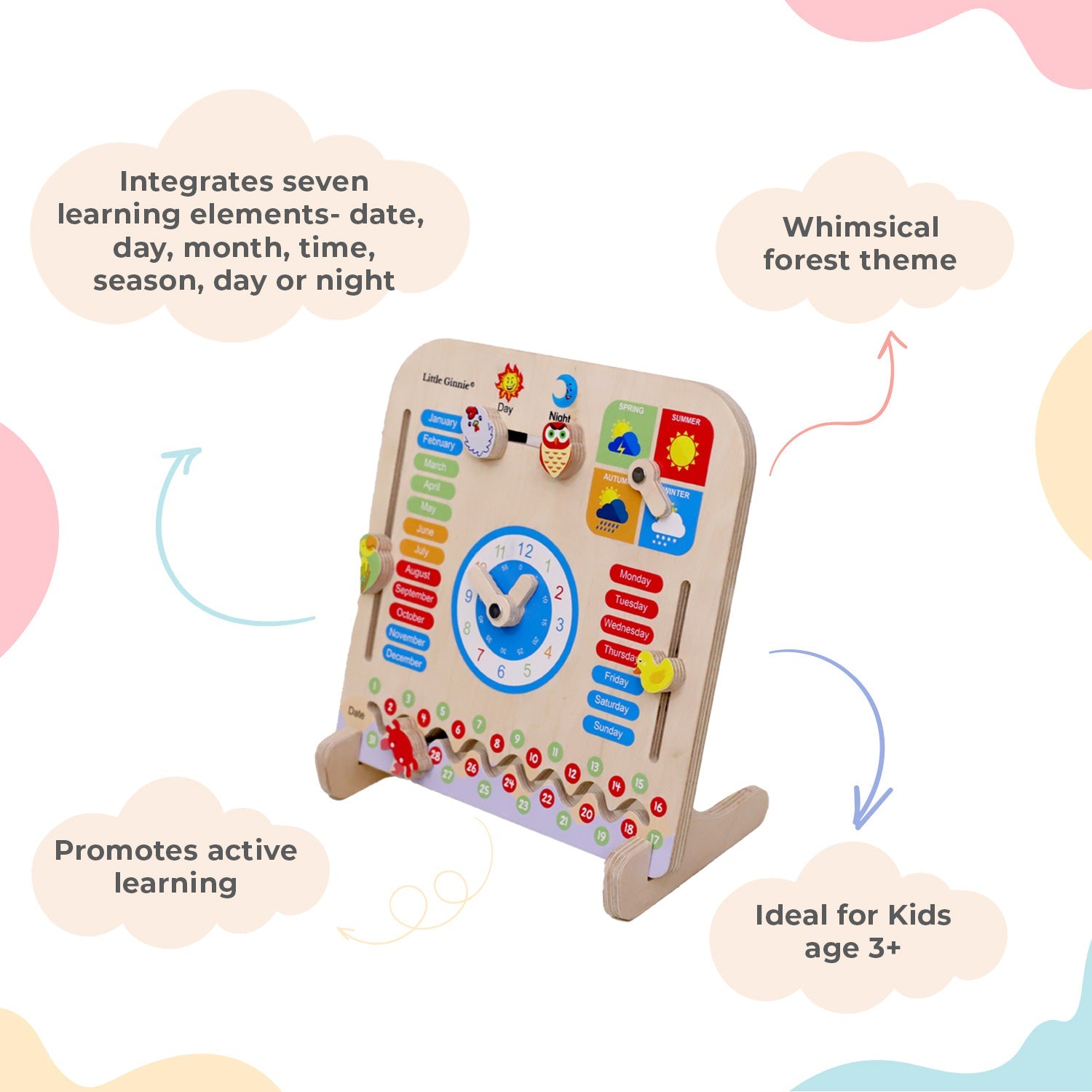 Little Ginnie Woodland Calendar for Kids - LGWC - 001