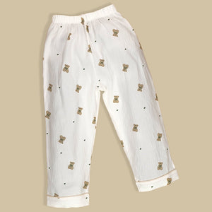 Little Heart sitting Ted Kids Nightsuit - 3 - 4 Years Nightsuits