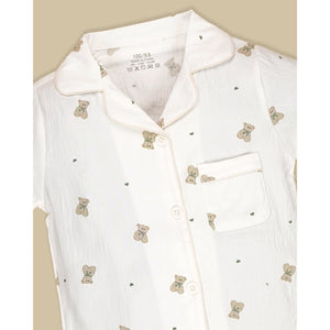 Little Heart sitting Ted Kids Nightsuit - 3 - 4 Years Nightsuits