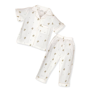 Little Heart sitting Ted Kids Nightsuit - 3 - 4 Years Nightsuits