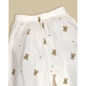 Little Heart sitting Ted Kids Nightsuit - 3 - 4 Years Nightsuits