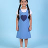 Little Hearts Club Girls Denim Pinafore Dress - 1 - 2 Years Girls Casual Wear