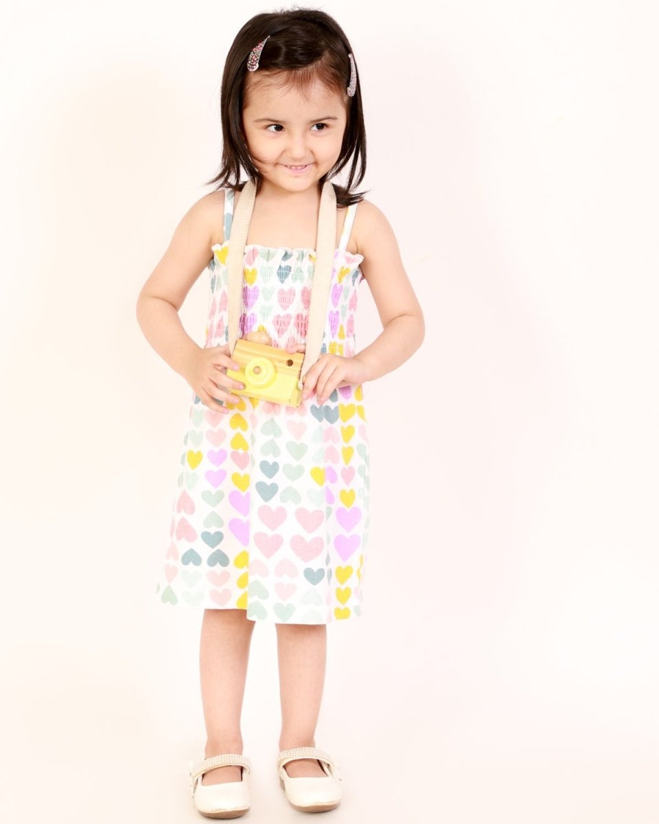 Little Hearts Girls Casual Dress - KCW-LTHTG-1-2