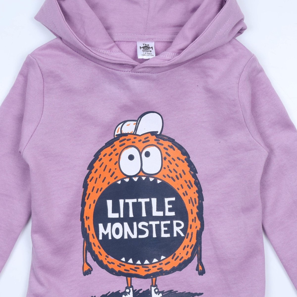 Little Monster Hooded Sweatshirt and Black Sweatpants Combo - SWSP-LMBK-0-6