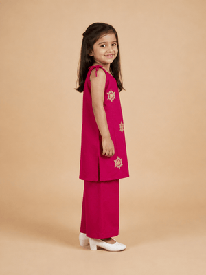 Little Rani Girls Embroidered Salwar Suit Set - 1-2 Years Girls Ethnic Set