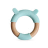 Little Rawr Wood + Silicone Teether Ring- Bear(Blue) - WRBIC