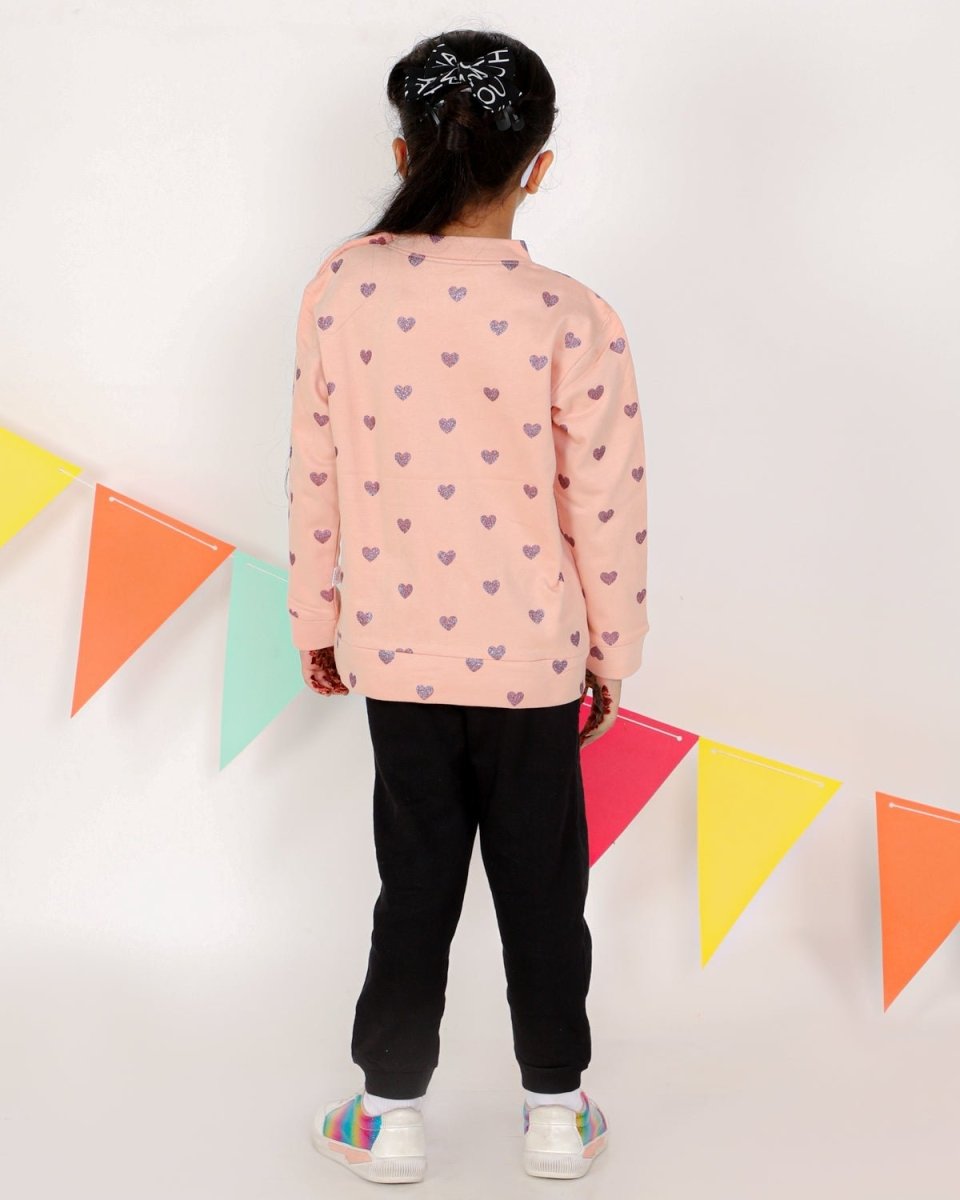 Little Shiny Hearts Kids Sweatshirt - KS-PAOHR-1-2