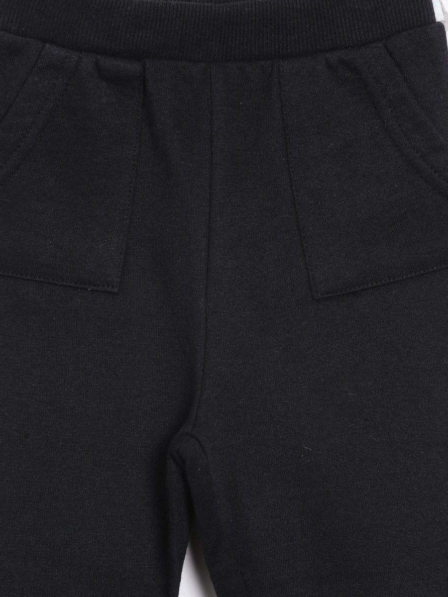 Little Shiny Hearts Sweatshirt and Black Sweatpants Combo - KS2-LTSHBS-1-2