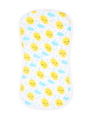Muslin Burp Cloth Combo Of 2 -: Fruity Lime-Little Sunshine - The Mom Store
