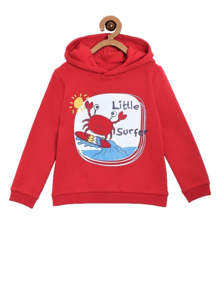 Little Surfer Hooded Sweatshirt and Grey Sweatpants Combo - SWSP-LSGY-0-6
