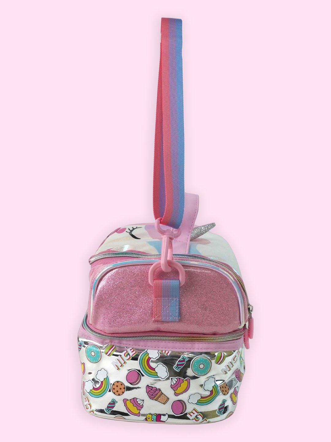 Little Surpise Box, Double Compartment Insulated Lunch Bag For Kids - LSB - LBAG - UNICRN - PNK