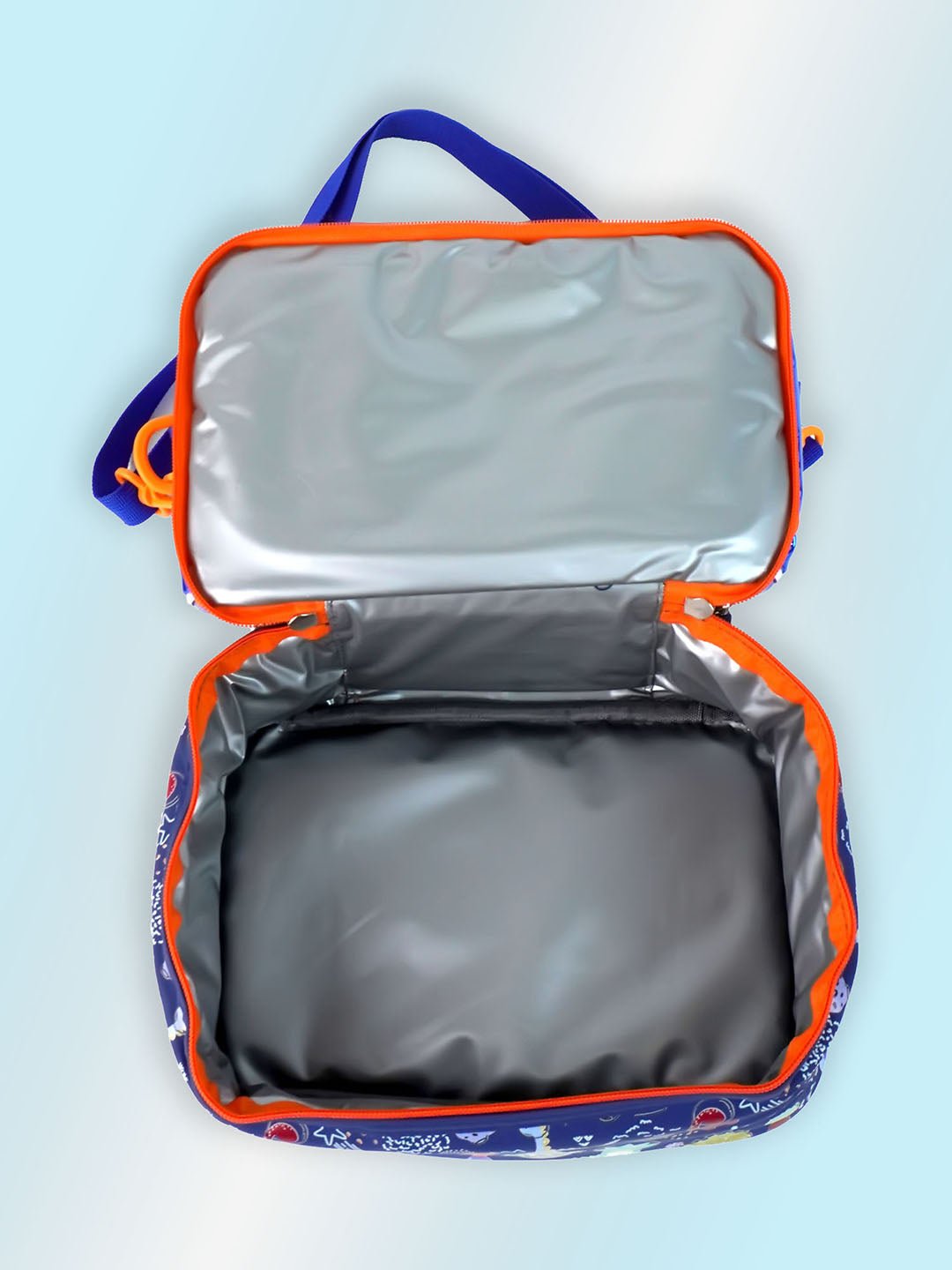 Little Surpise Box, Double Compartment Insulated Lunch Bag For Kids - LSB - LBAG - DINO - BLU