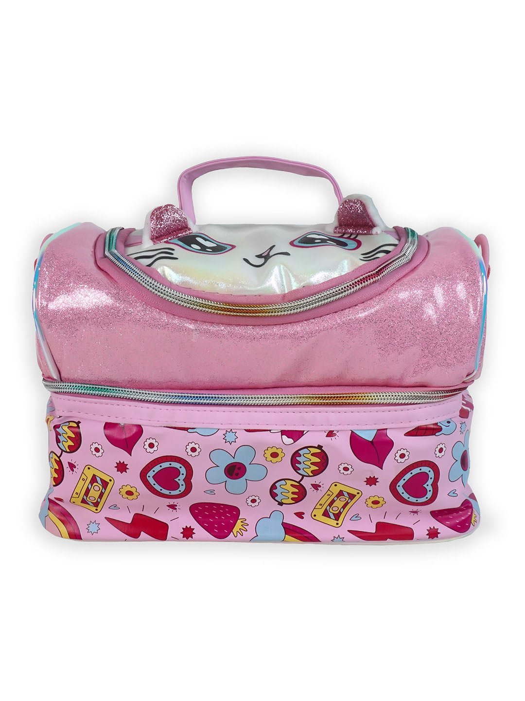Little Surpise Box, Double Compartment Insulated Lunch Bag For Kids - LSB - LBAG - UNICRN - PNK