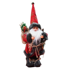 Little Surprise Box 12 inches Red & Green dotted Santa , Christmas Home and Table Décor - Christmas Decor