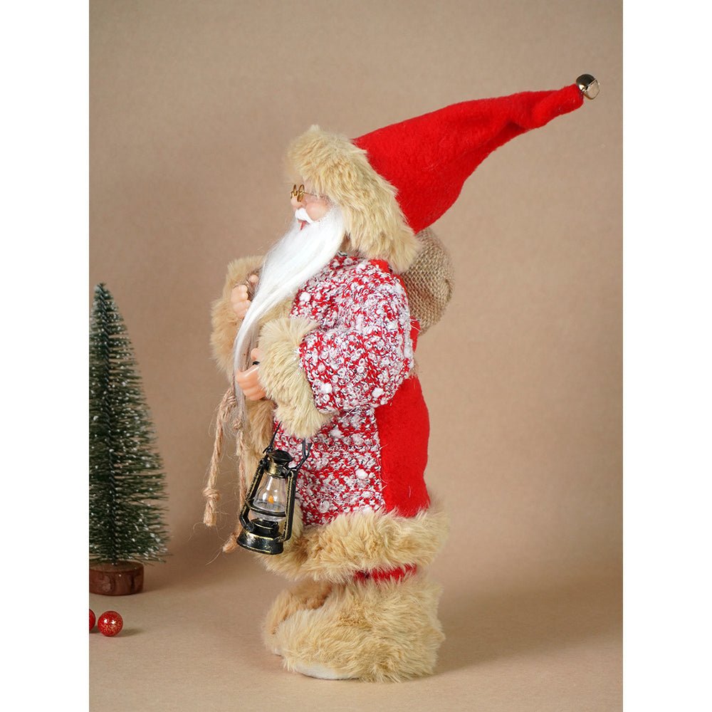 Little Surprise Box 12 inches Red tweed Robe Santa , Christmas Home and Table Décor - Christmas Decor