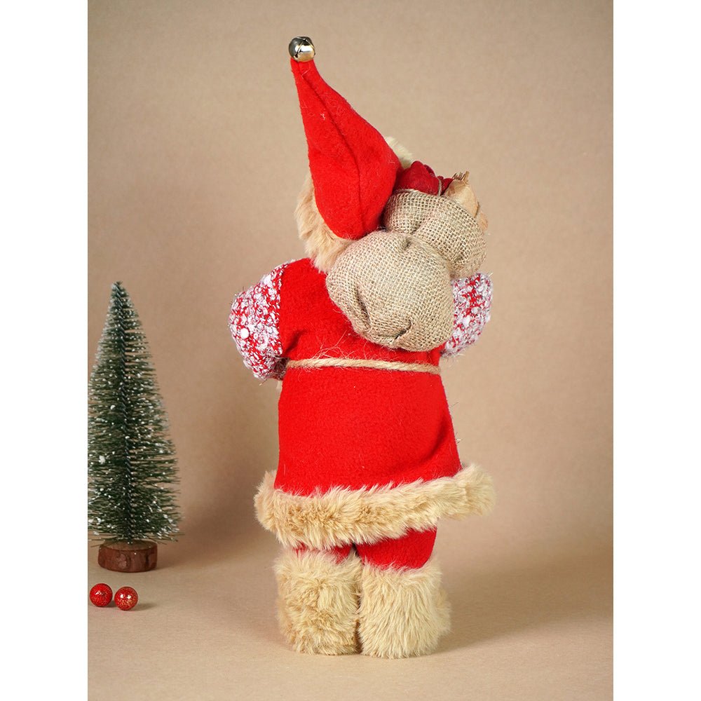 Little Surprise Box 12 inches Red tweed Robe Santa , Christmas Home and Table Décor - Christmas Decor