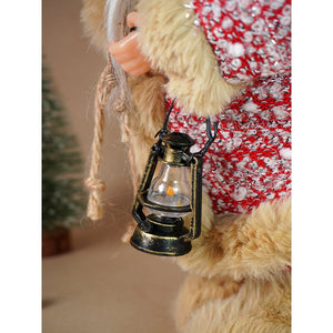 Little Surprise Box 12 inches Red tweed Robe Santa , Christmas Home and Table Décor - Christmas Decor
