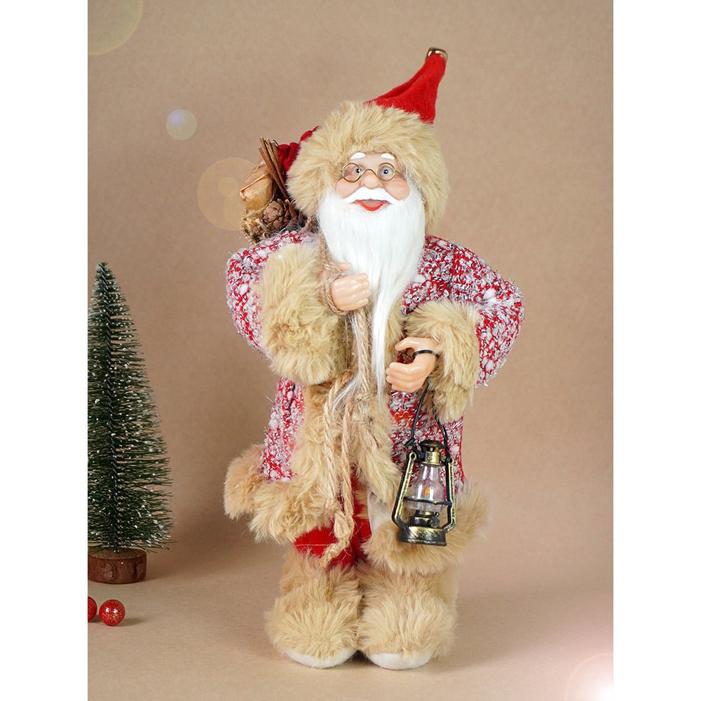 Little Surprise Box 12 inches Red tweed Robe Santa , Christmas Home and Table Décor - Christmas Decor