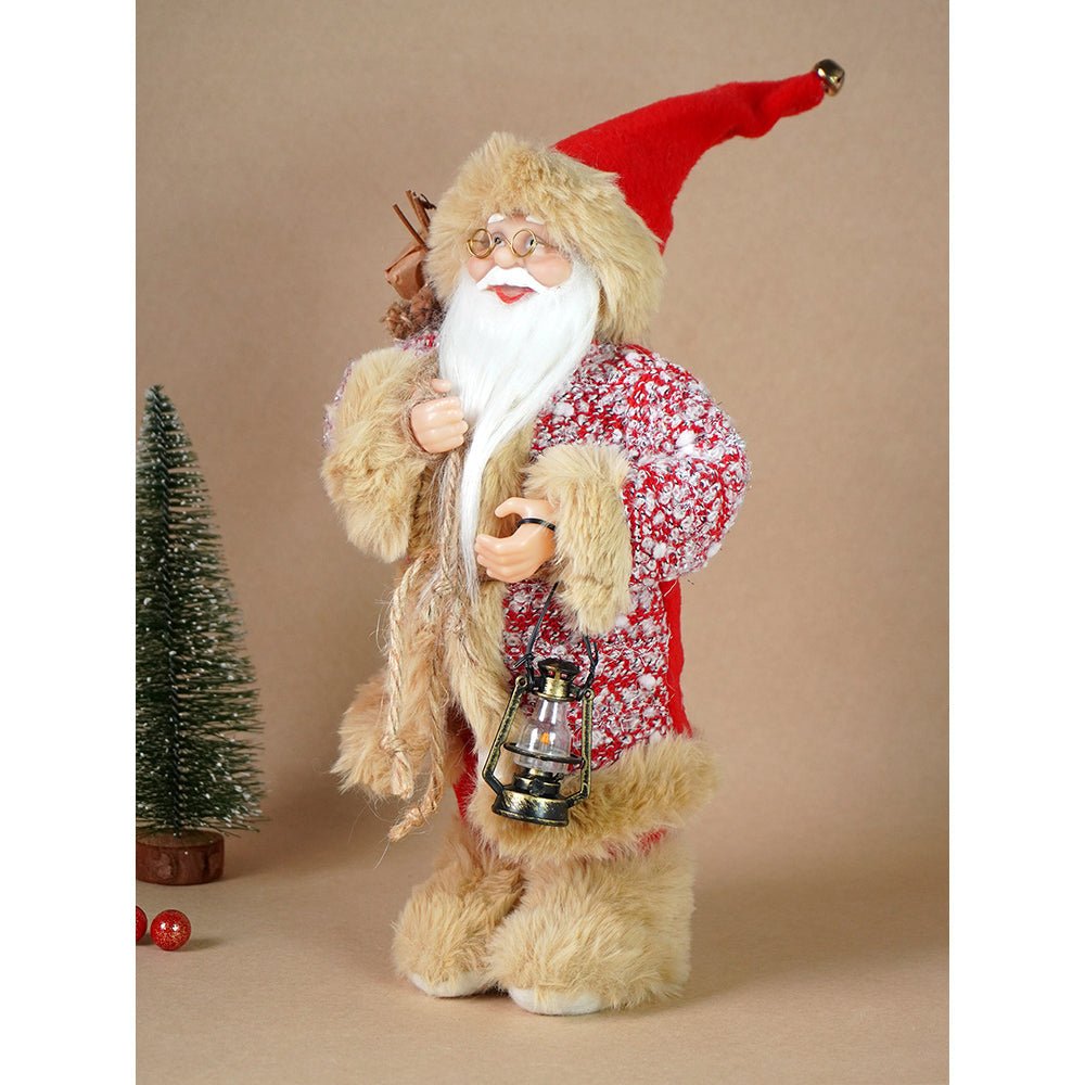 Little Surprise Box 12 inches Red tweed Robe Santa , Christmas Home and Table Décor - Christmas Decor