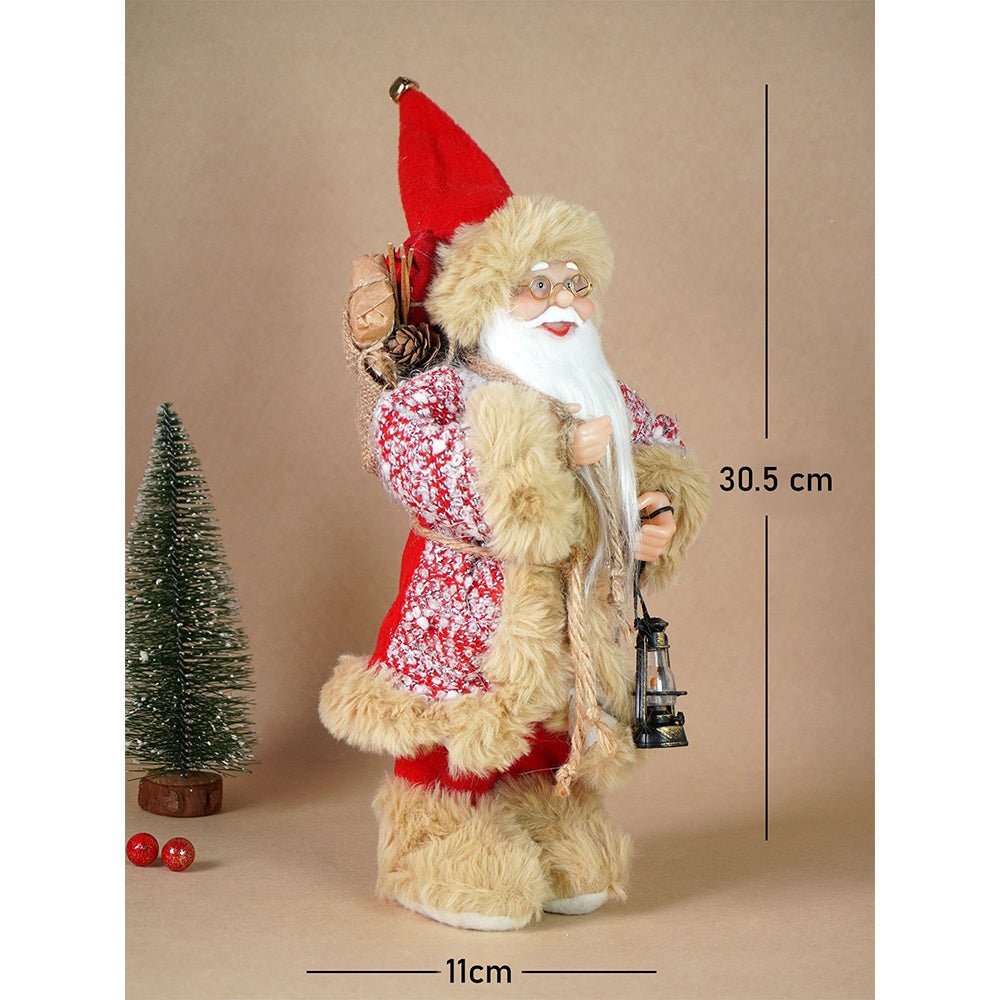 Little Surprise Box 12 inches Red tweed Robe Santa , Christmas Home and Table Décor - Christmas Decor