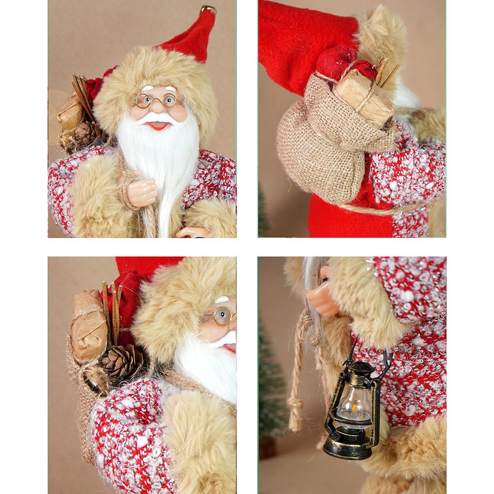 Little Surprise Box 12 inches Red tweed Robe Santa , Christmas Home and Table Décor - Christmas Decor