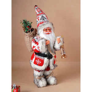 Little Surprise Box 12 inches Red & White Snowflakes Santa , Christmas Home and Table Décor - Christmas Decor