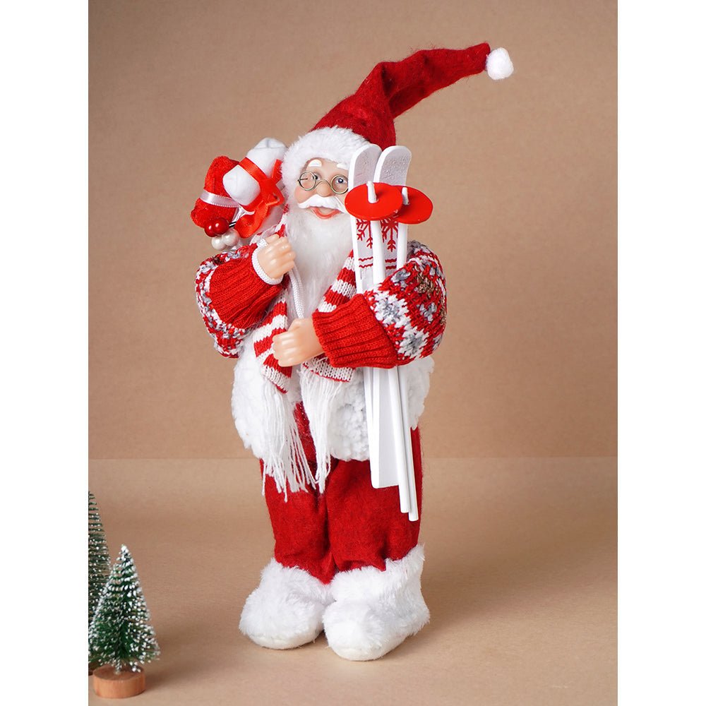 Little Surprise Box 12 inches Winter Ready Santa , Christmas Home and Table Décor - Christmas Decor