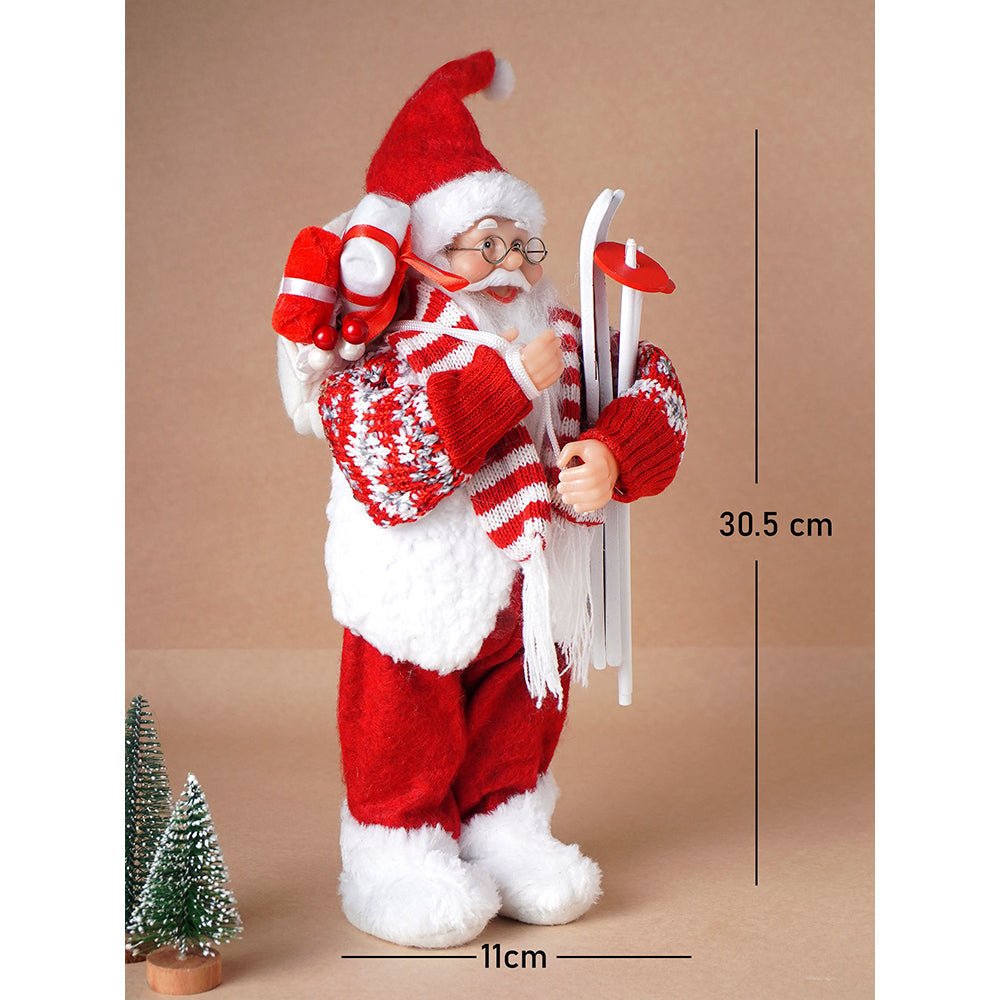 Little Surprise Box 12 inches Winter Ready Santa , Christmas Home and Table Décor - Christmas Decor