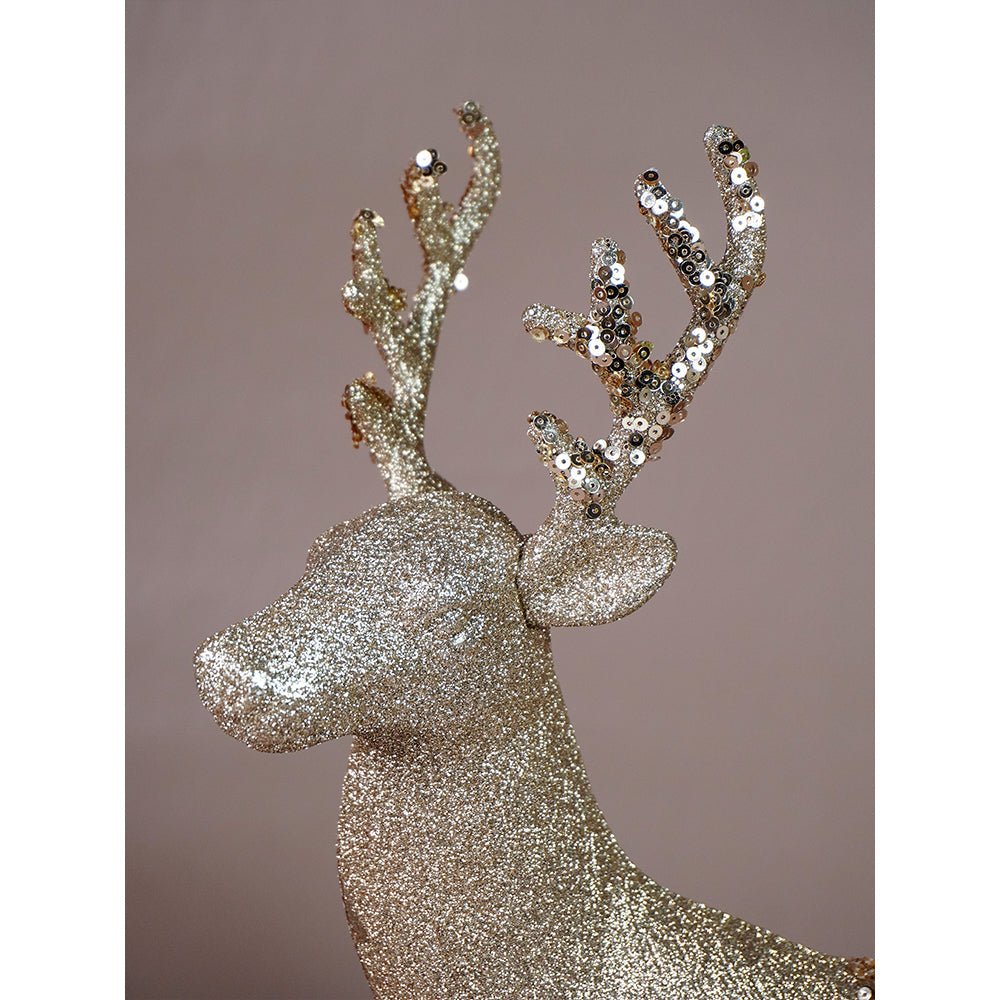 Little Surprise Box 15 inches Bronze sequence Reindeer Christmas Décor and Decoration - Christmas Decor