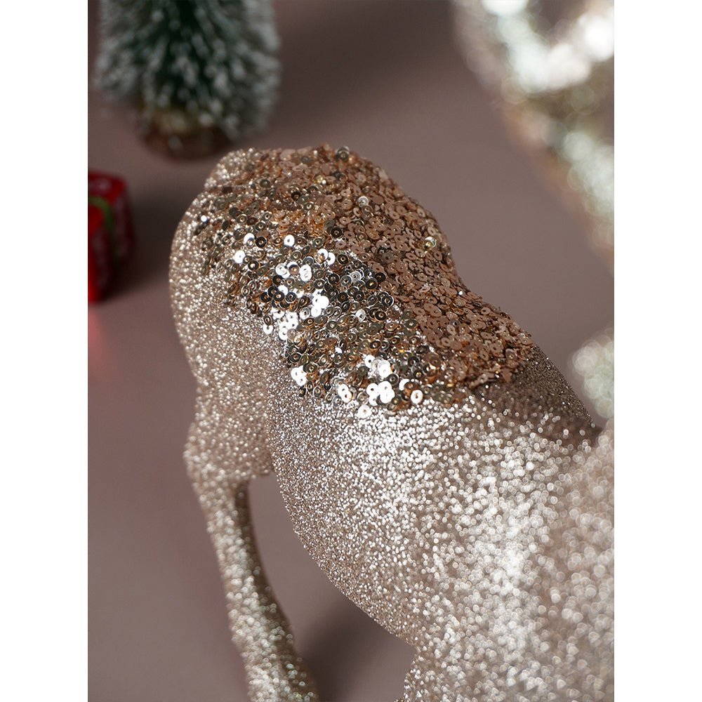 Little Surprise Box 15 inches Bronze sequence Reindeer Christmas Décor and Decoration - Christmas Decor