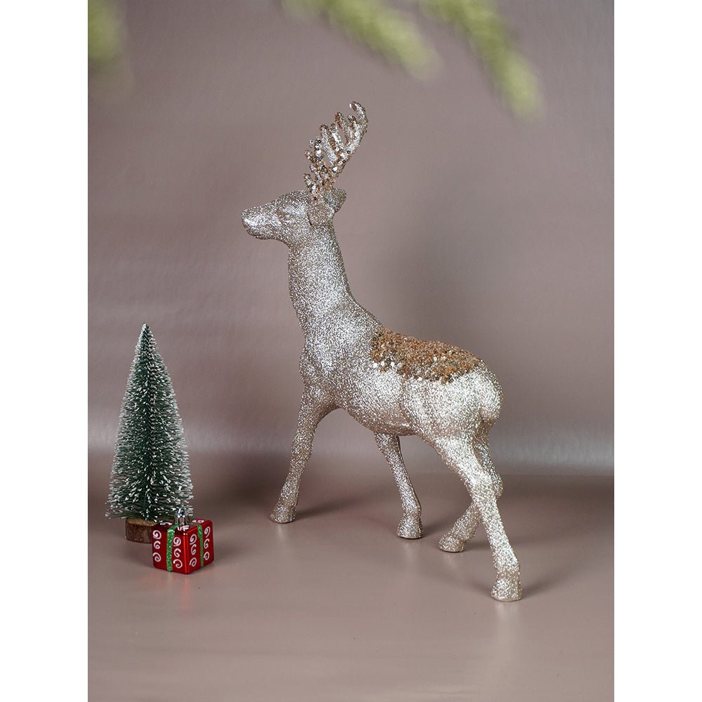 Little Surprise Box 15 inches Bronze sequence Reindeer Christmas Décor and Decoration - Christmas Decor