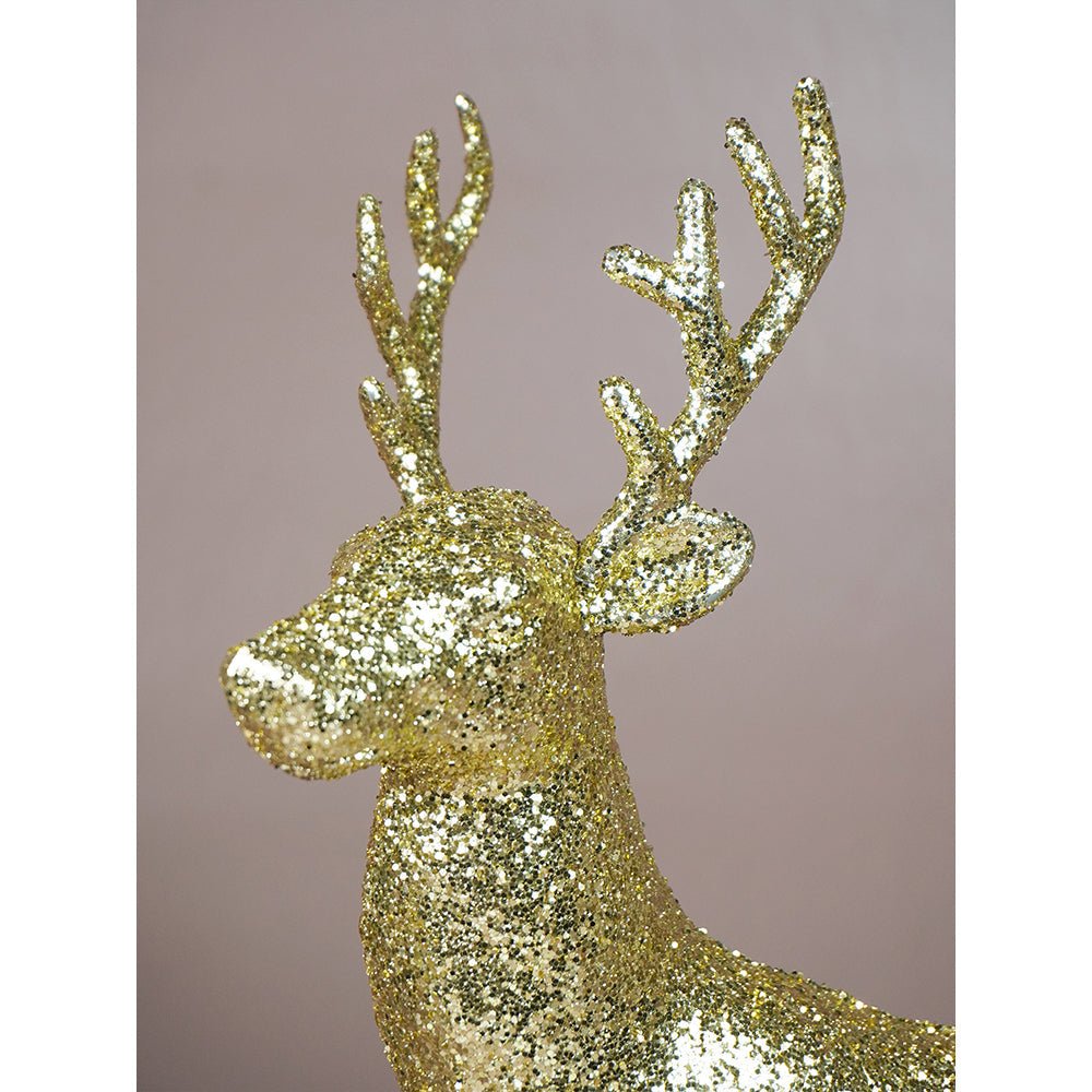Little Surprise Box 15 inches Gold shimmer Reindeer Christmas Décor and Decoration - Christmas Decor