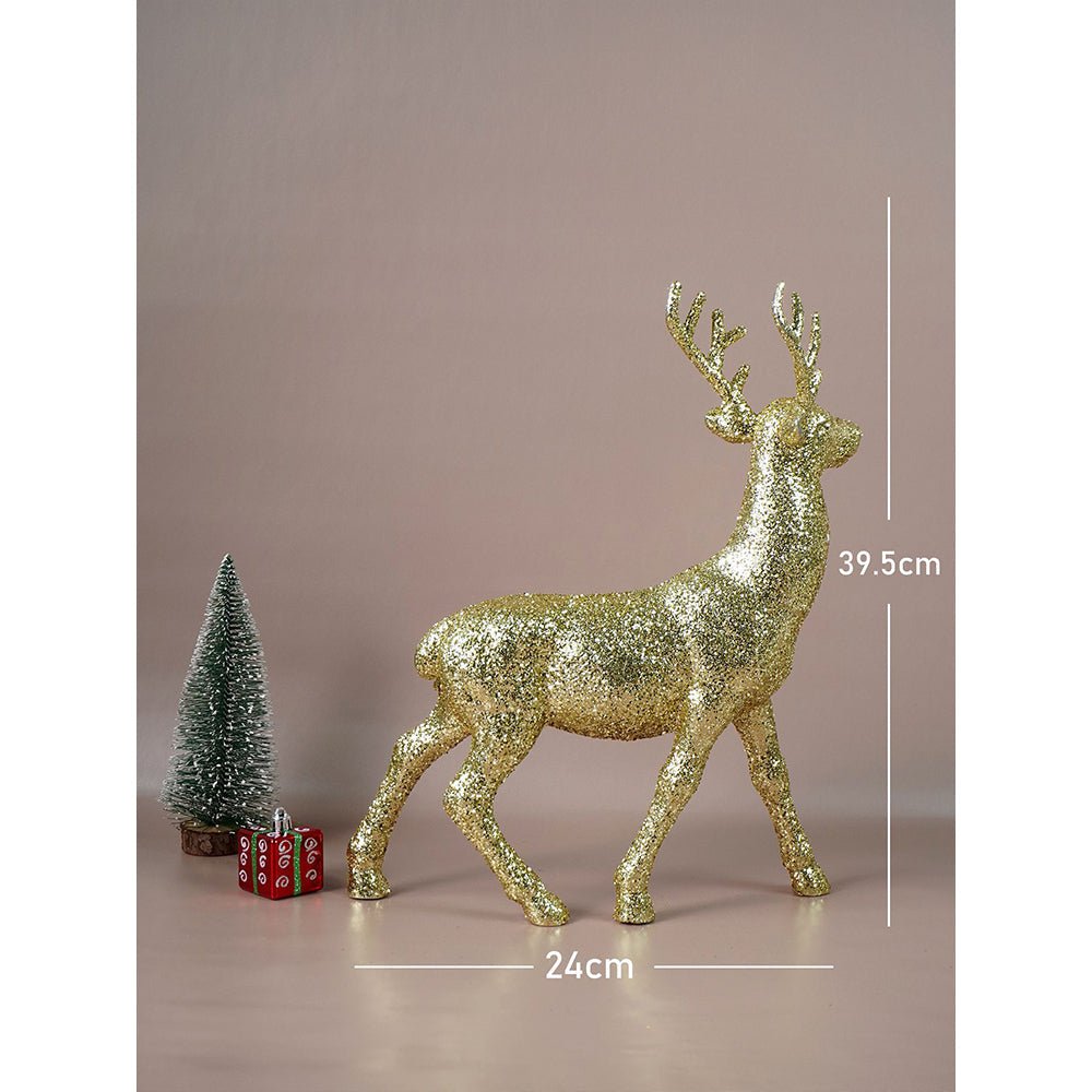 Little Surprise Box 15 inches Gold shimmer Reindeer Christmas Décor and Decoration - Christmas Decor