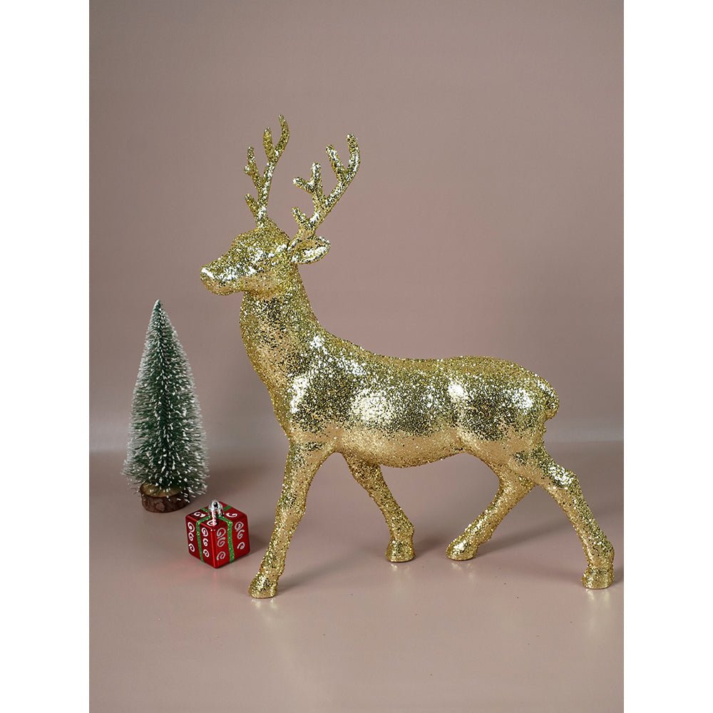 Little Surprise Box 15 inches Gold shimmer Reindeer Christmas Décor and Decoration - Christmas Decor