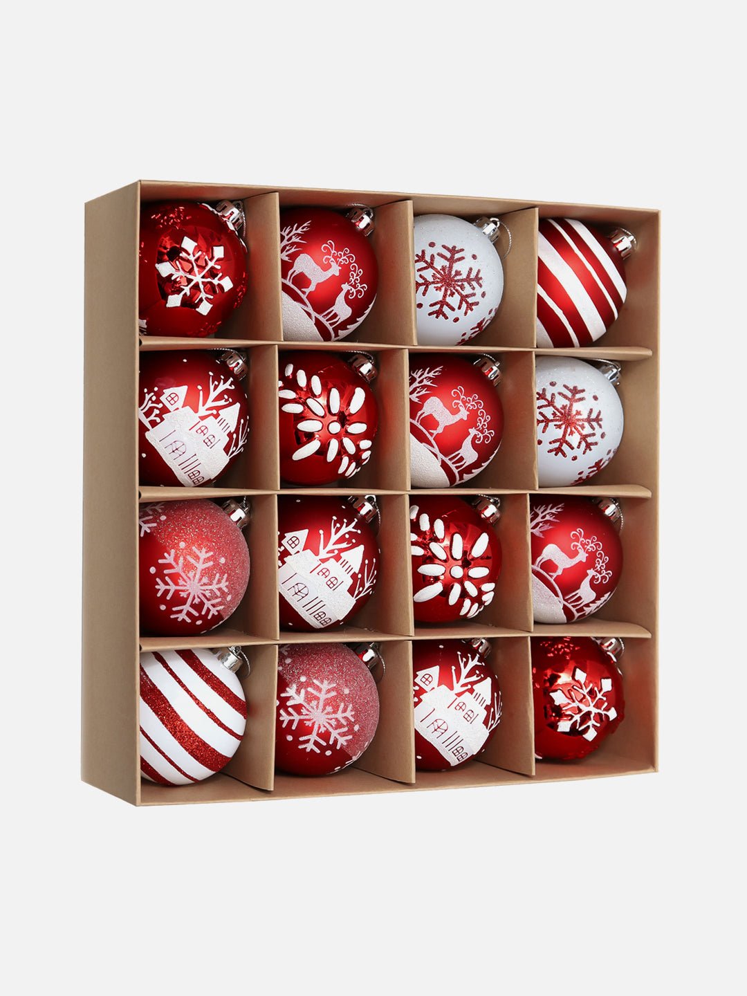 Little Surprise Box, 16 pcs Christmas Ball Tree ornaments XMAS Decoration Set - 16 - RDWT Christmas Decor