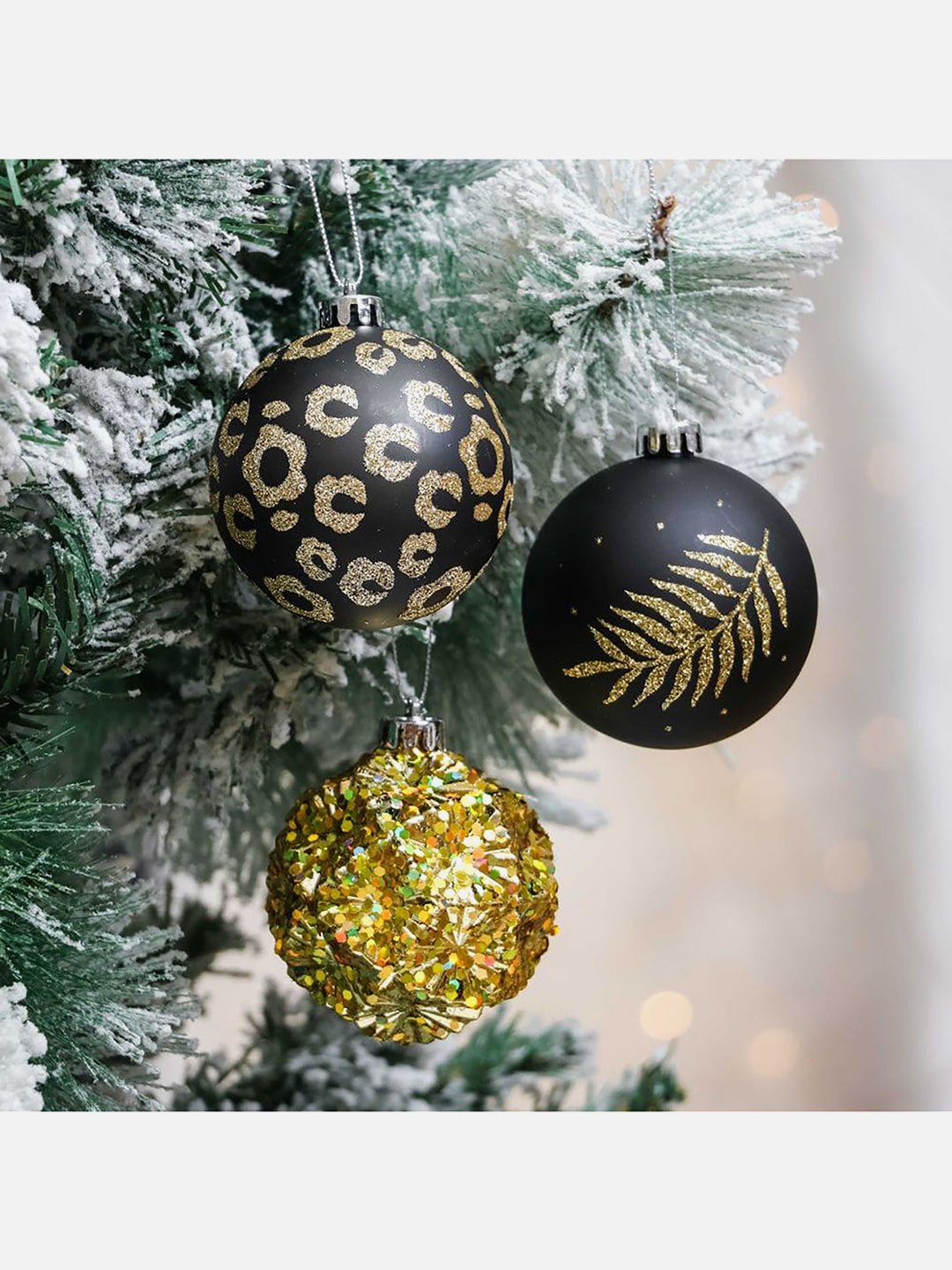 Little Surprise Box, 16 pcs Christmas Ball Tree ornaments XMAS Decoration Set - 16BKGD Christmas Decor