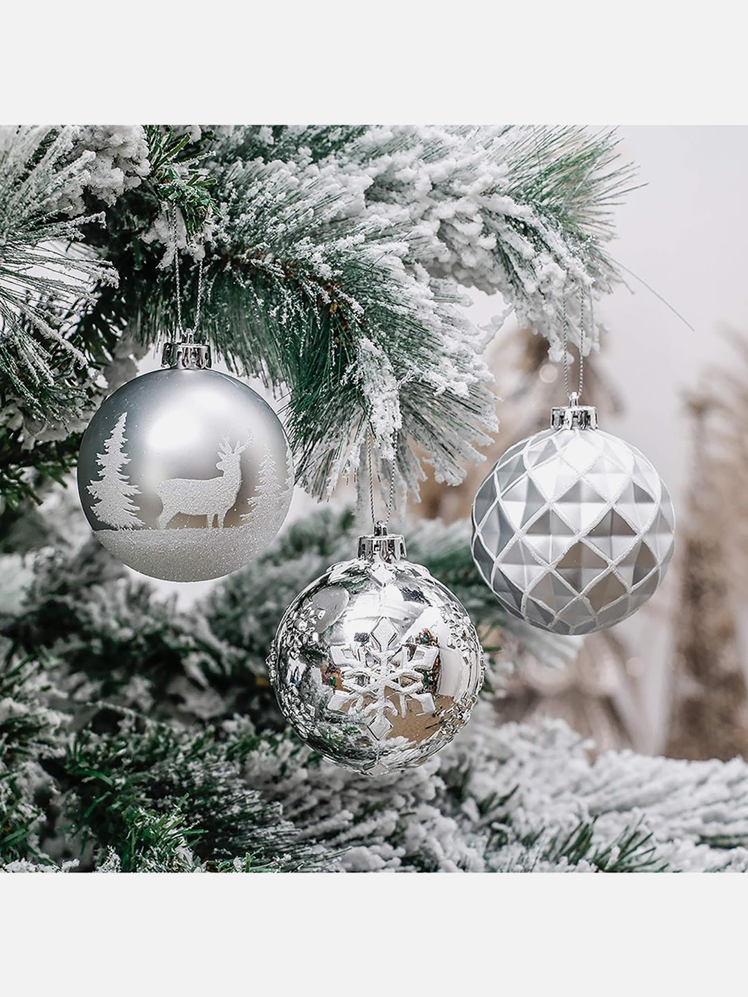 Little Surprise Box, 16 pcs Christmas Ball Tree ornaments XMAS Decoration Set - 16SLWT Christmas Decor