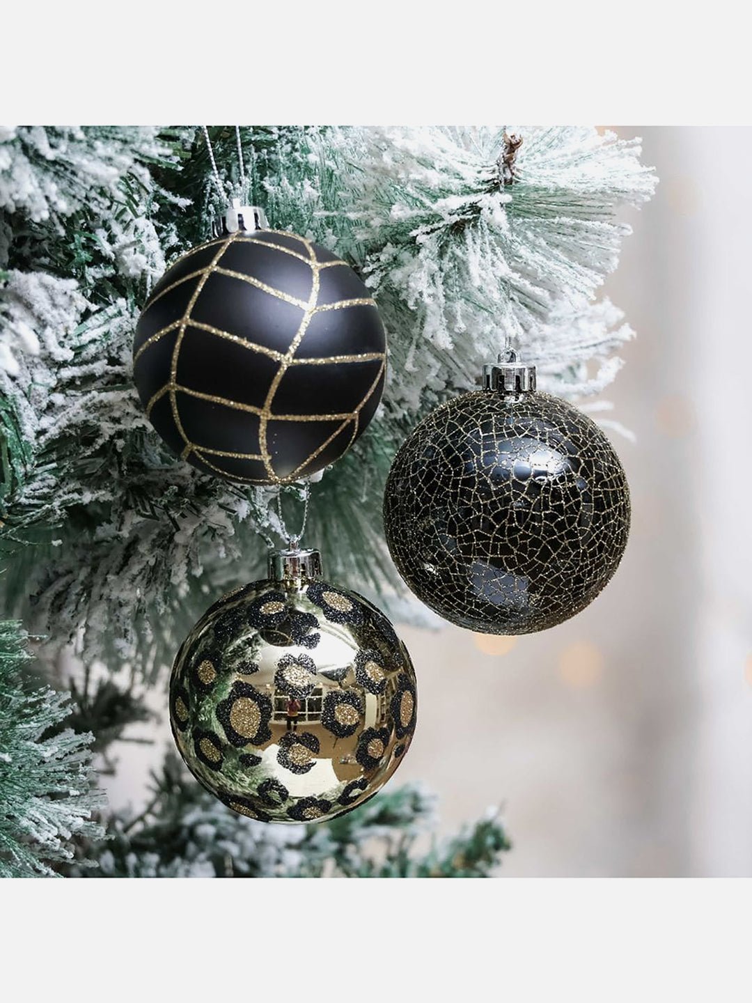 Little Surprise Box, 16 pcs Christmas Ball Tree ornaments XMAS Decoration Set - 16BKGD Christmas Decor