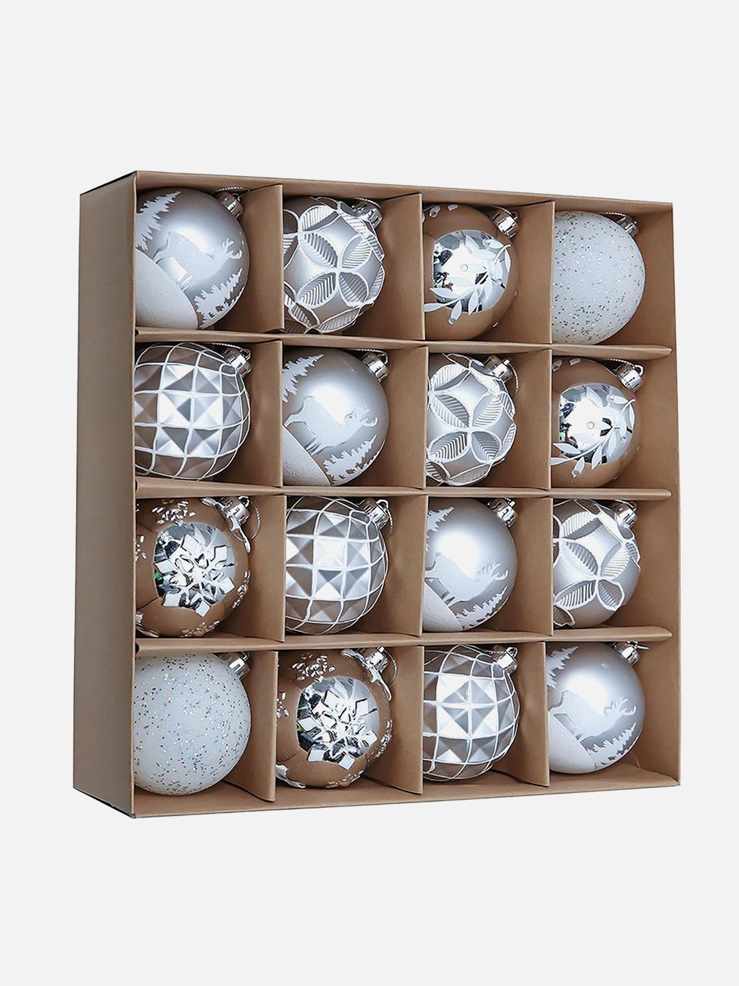 Little Surprise Box, 16 pcs Christmas Ball Tree ornaments XMAS Decoration Set - 16SLWT Christmas Decor