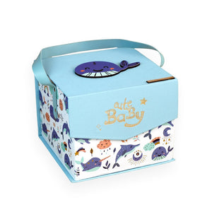 Little Surprise Box, 16pcs Newborn Hamper/Gift Box for Baby Girl - Light Blue Baby Gift Sets