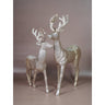 Little Surprise Box 18 inches & 15inches 2pcs White sequence gold Reindeer Combo - Christmas Decor