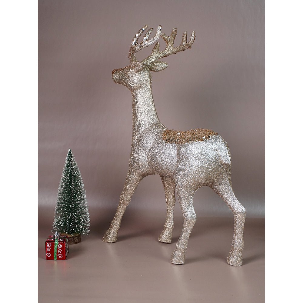Little Surprise Box 18 inches Big Bronze sequence Reindeer Christmas Décor and Decoration - Christmas Decor