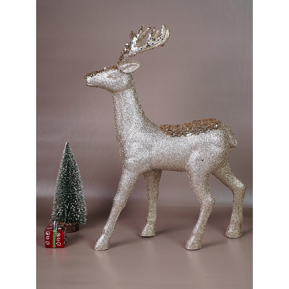 Little Surprise Box 18 inches Big Bronze sequence Reindeer Christmas Décor and Decoration - Christmas Decor