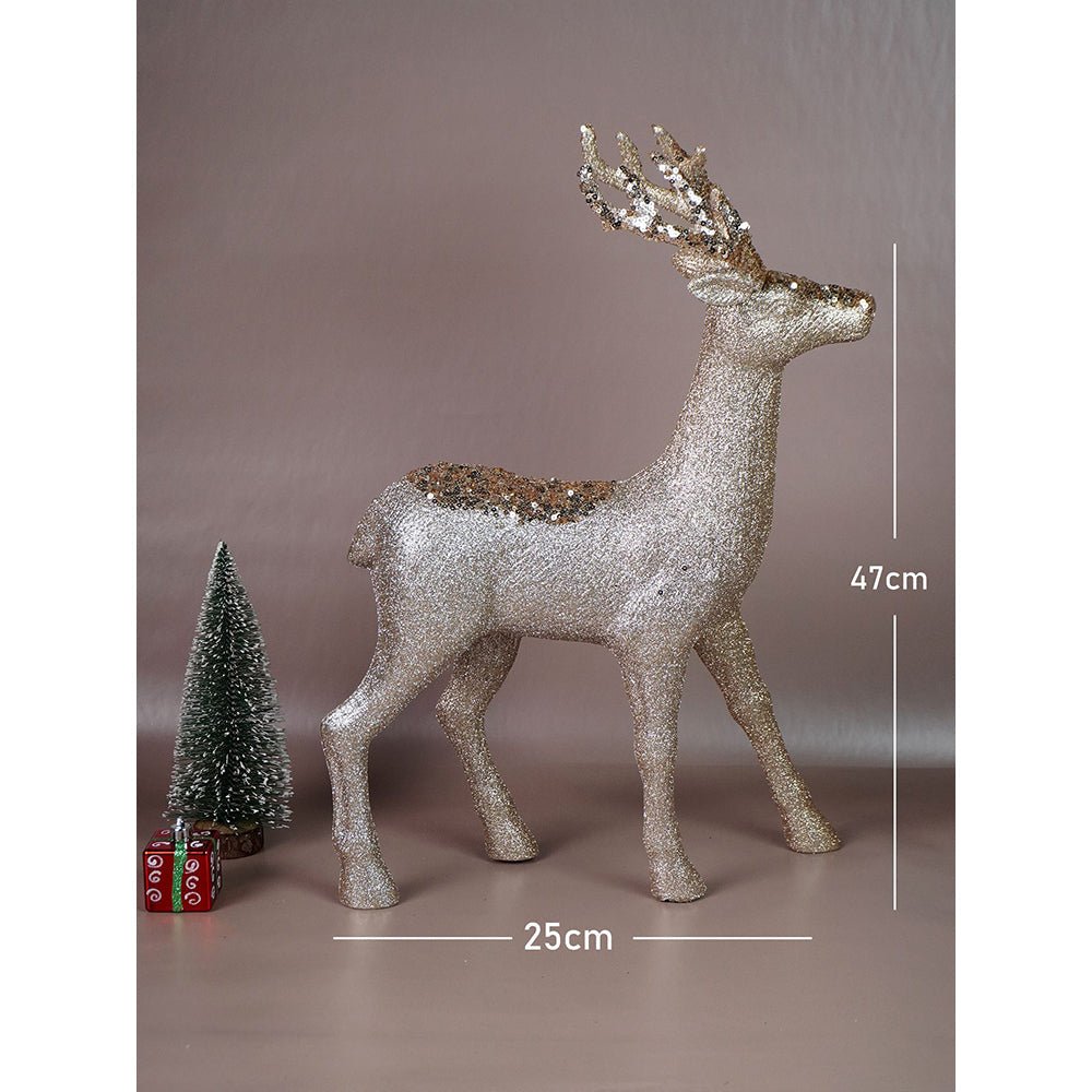 Little Surprise Box 18 inches Big Bronze sequence Reindeer Christmas Décor and Decoration - Christmas Decor