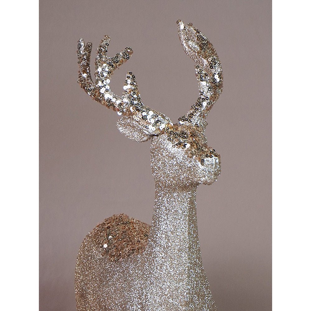 Little Surprise Box 18 inches Big Bronze sequence Reindeer Christmas Décor and Decoration - Christmas Decor