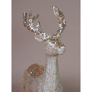 Little Surprise Box 18 inches Big Bronze sequence Reindeer Christmas Décor and Decoration - Christmas Decor