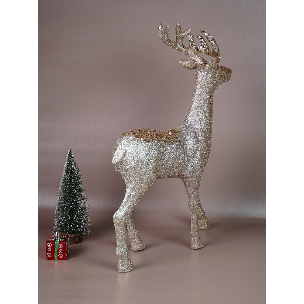 Little Surprise Box 18 inches Big Bronze sequence Reindeer Christmas Décor and Decoration - Christmas Decor