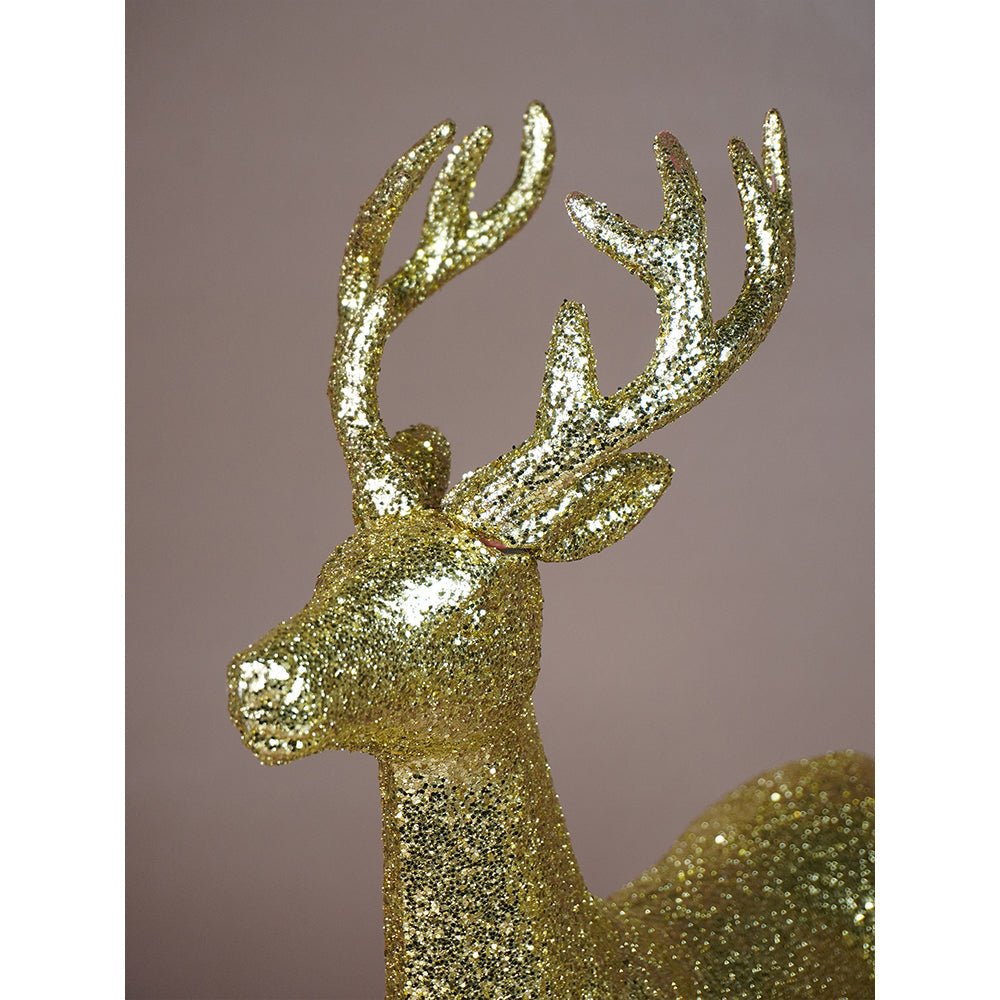 Little Surprise Box 18 inches Big Gold shimmer Reindeer Christmas Décor and Decoration - Christmas Decor