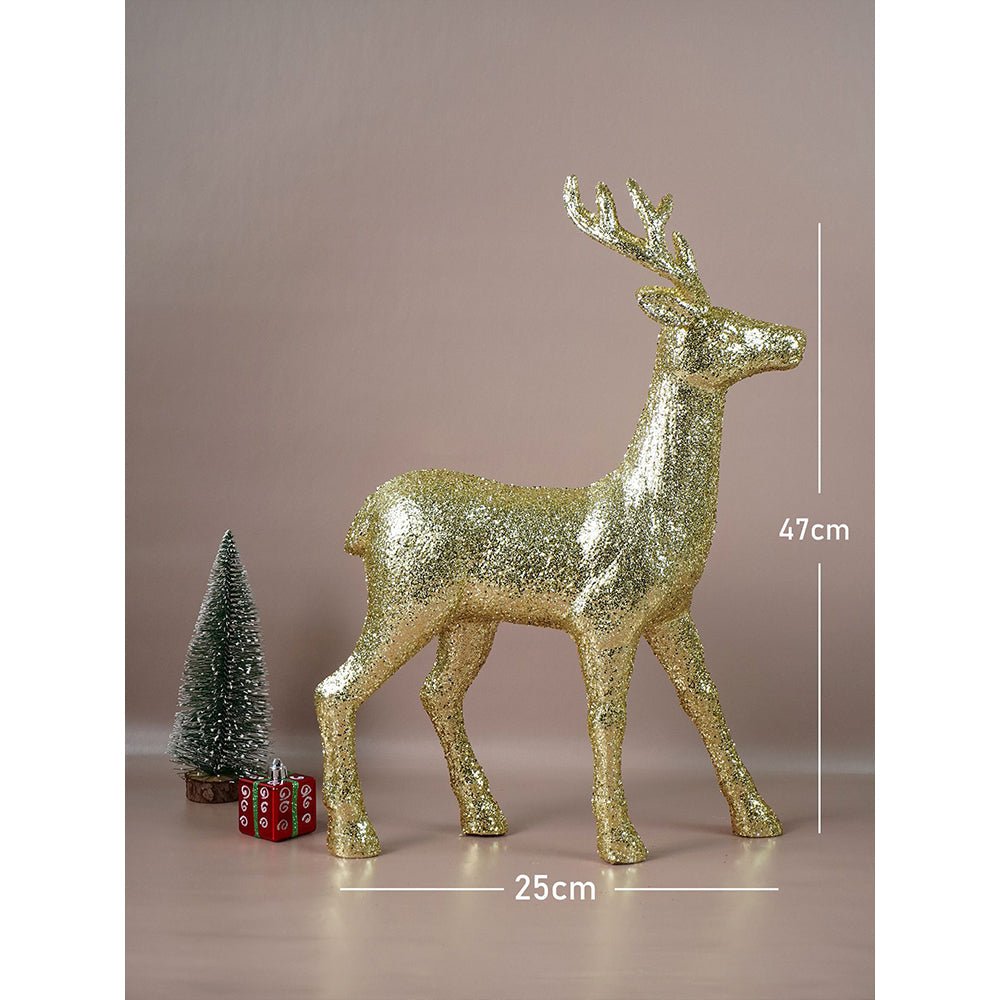 Little Surprise Box 18 inches Big Gold shimmer Reindeer Christmas Décor and Decoration - Christmas Decor