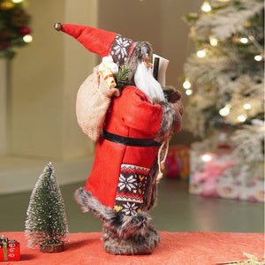 Little Surprise Box 18 inches Dark Maroon & Grey Wooden Signage Santa Christmas Home & Table Décor - Christmas Decor